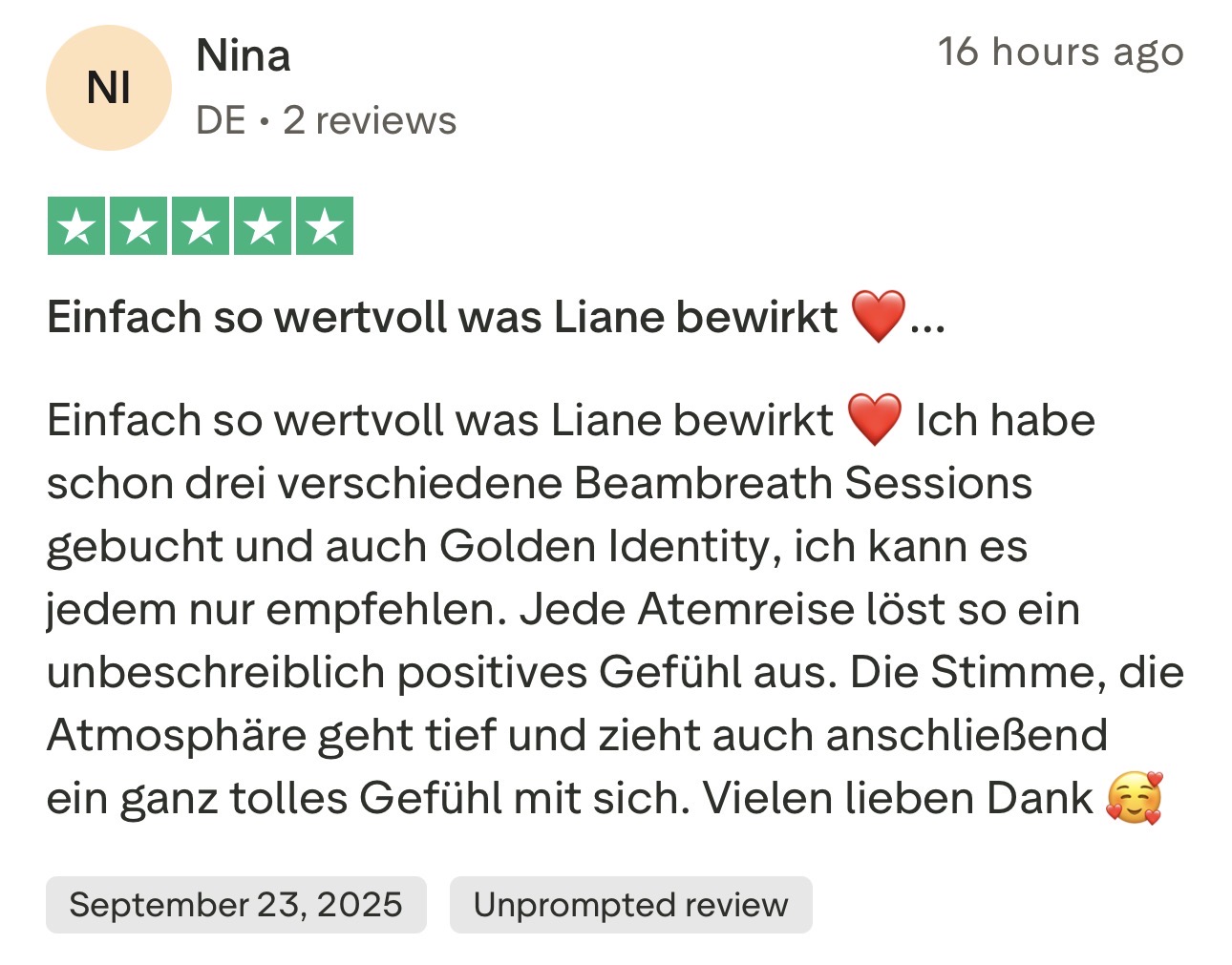 Testimonial Nina Scharnagl